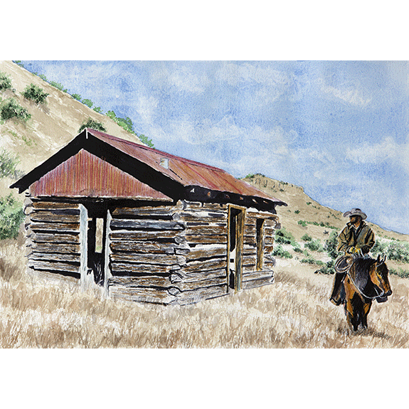 Old Line Cabin - Original Watercolor